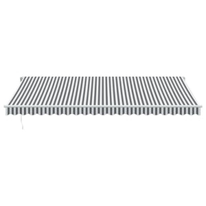 vidaXL Manual Awning with LED Anthracite & White 500x350 cm