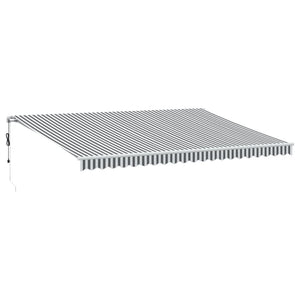 vidaXL Awning Automatic Anthracite & White 500x350 cm