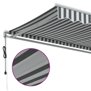vidaXL Awning Automatic Anthracite & White 500x350 cm