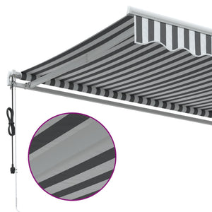 vidaXL Awning Automatic Anthracite & White 600x350 cm