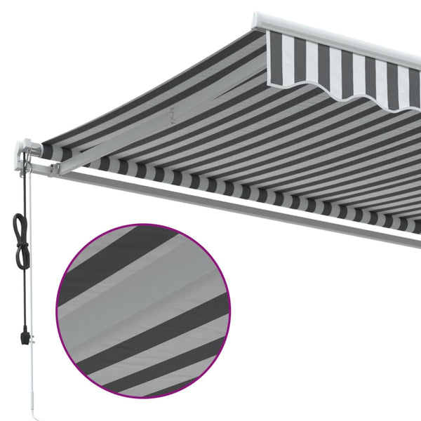 vidaXL Awning Automatic Anthracite & White 600x350 cm