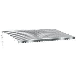 vidaXL Automatic Awning with LED Anthracite & White 600x350 cm