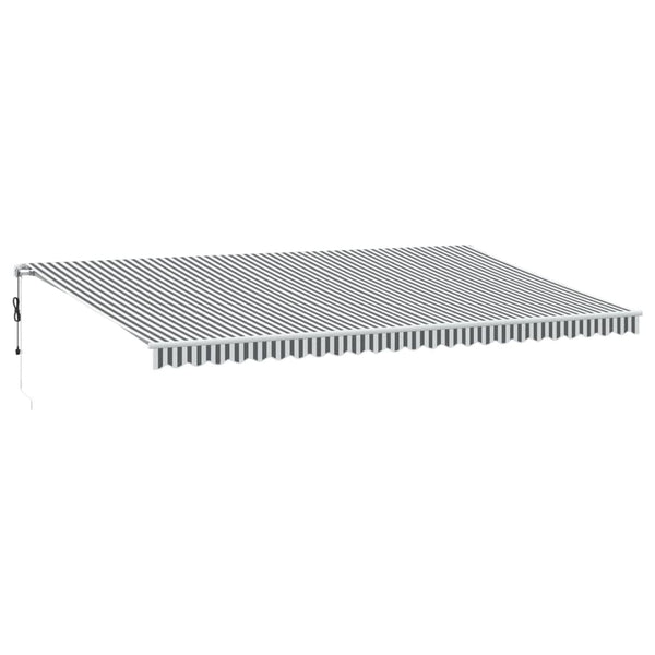 vidaXL Automatic Awning with LED Anthracite & White 600x350 cm