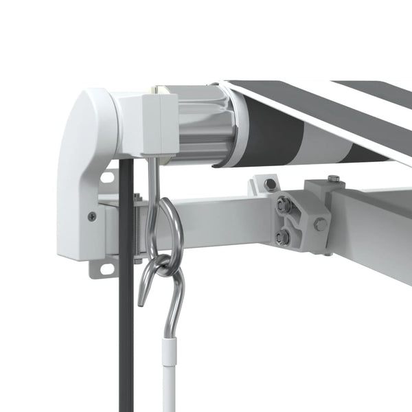 vidaXL Automatic Awning with LED Anthracite & White 600x350 cm