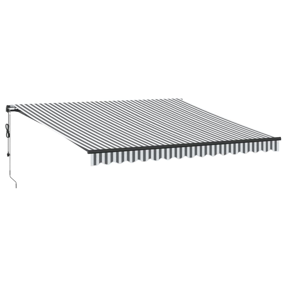 vidaXL Awning Automatic Anthracite and White 400x350 cm