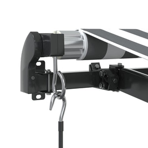 vidaXL Manual Awning with LEDs Anthracite & White 450x350 cm