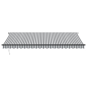 vidaXL Manual Awning Anthracite and White 500x350 cm