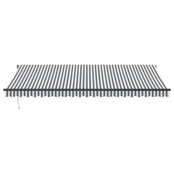 vidaXL Manual Awning Anthracite and White 500x350 cm