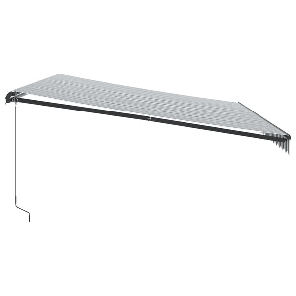 vidaXL Manual Awning Anthracite and White 500x350 cm