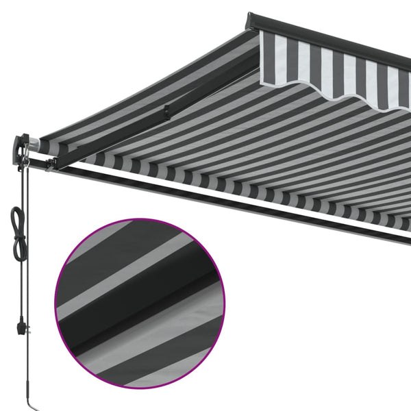 vidaXL Awning Automatic Anthracite and White 500x350 cm