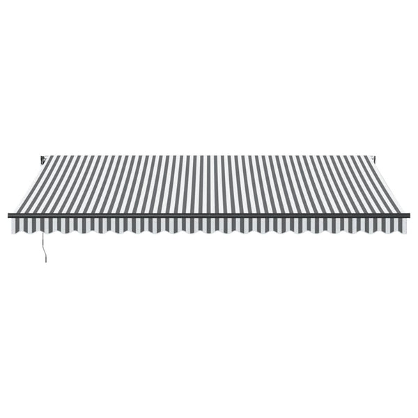 vidaXL Awning Automatic with LEDs Anthracite & White 500x350 cm
