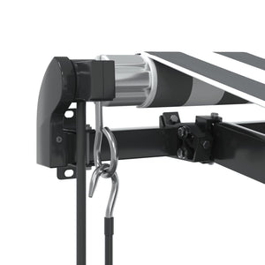 vidaXL Awning Automatic with LEDs Anthracite & White 500x350 cm