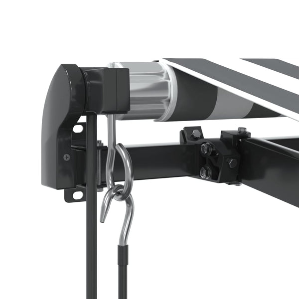 vidaXL Awning Automatic with LEDs Anthracite & White 500x350 cm