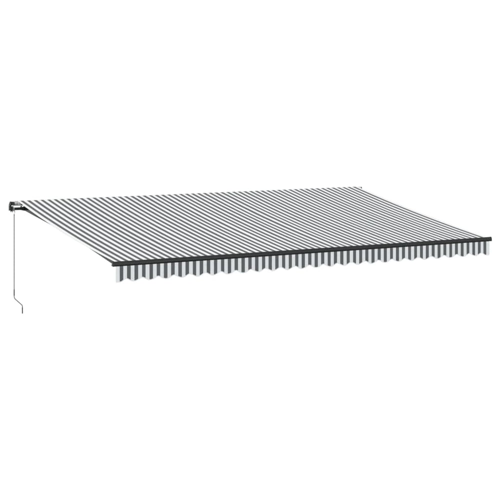 vidaXL Manual Awning Anthracite and White 600x350 cm