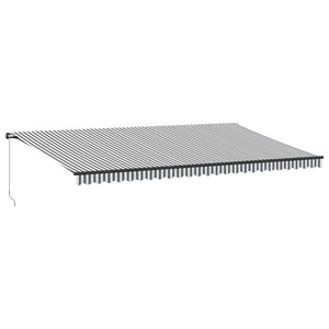 vidaXL Manual Awning Anthracite and White 600x350 cm