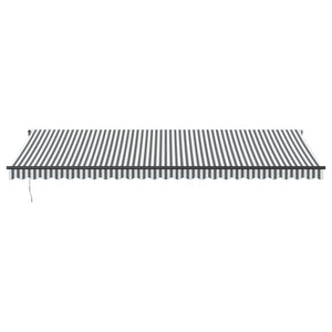 vidaXL Manual Awning Anthracite and White 600x350 cm