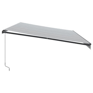 vidaXL Manual Awning Anthracite and White 600x350 cm