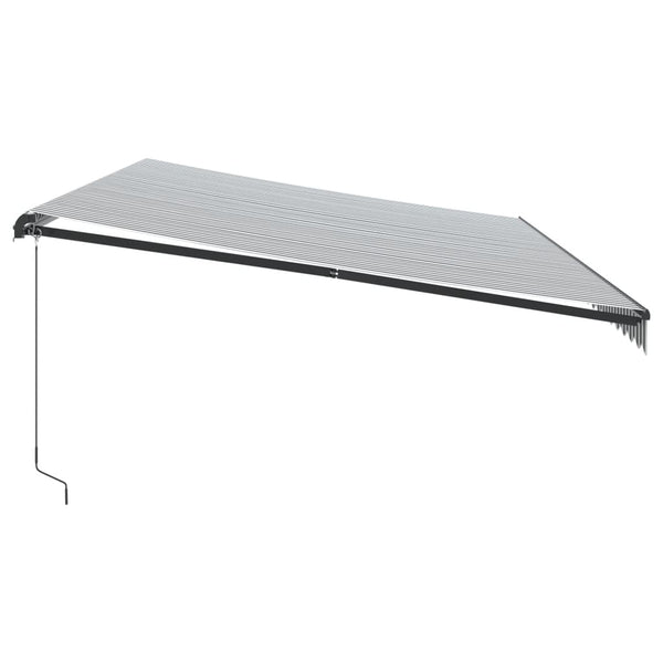vidaXL Manual Awning Anthracite and White 600x350 cm