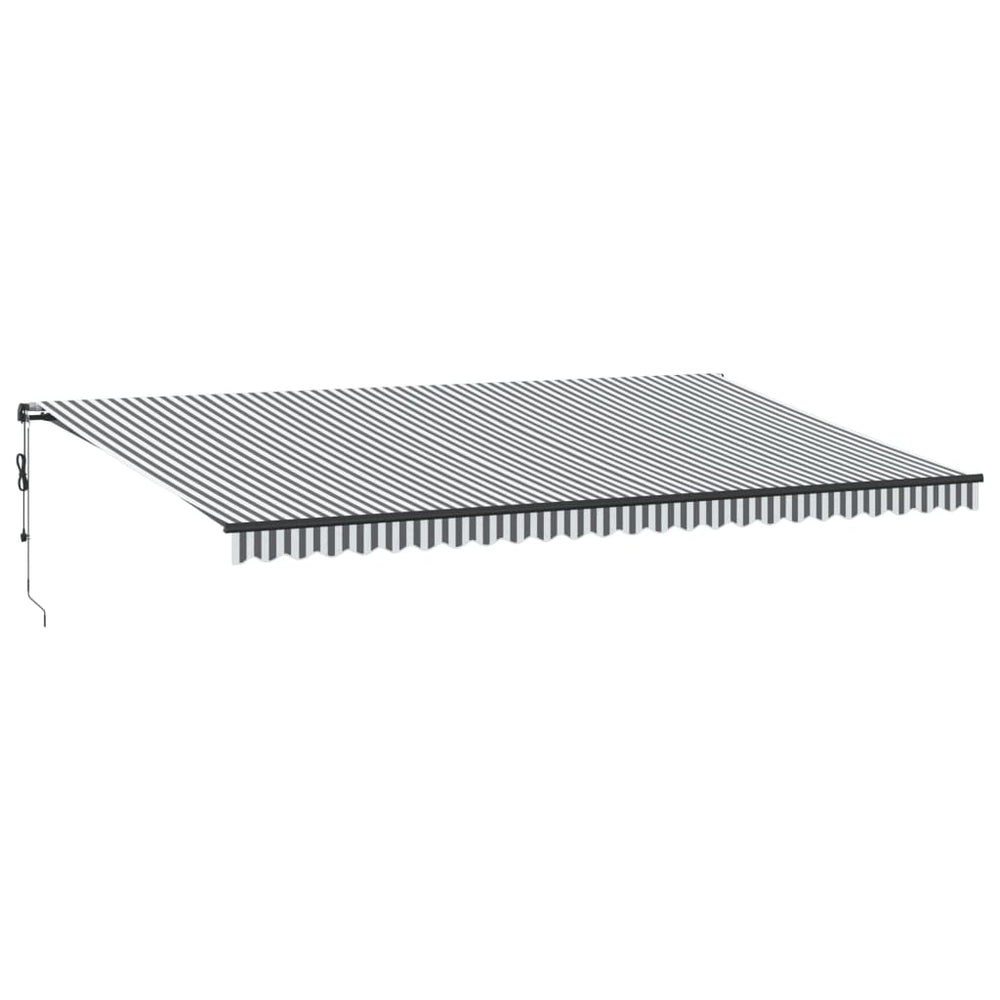 vidaXL Awning Automatic Anthracite and White 600x350 cm