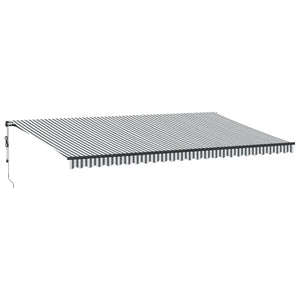 vidaXL Awning Automatic Anthracite and White 600x350 cm