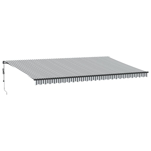 vidaXL Awning Automatic Anthracite and White 600x350 cm