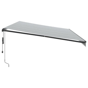 vidaXL Awning Automatic Anthracite and White 600x350 cm