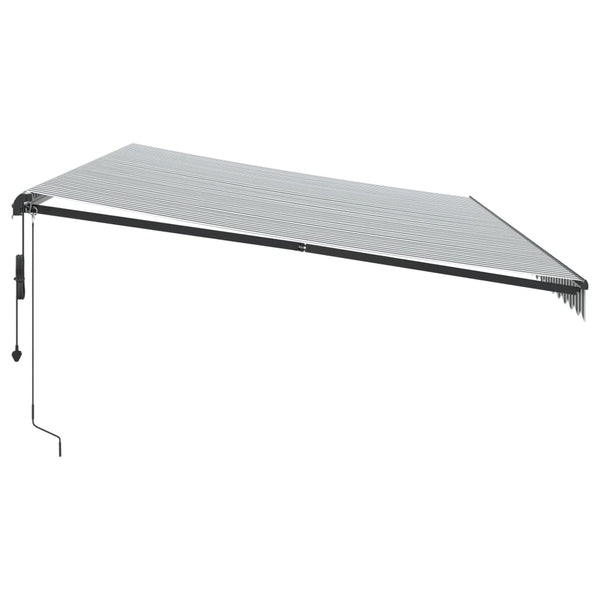 vidaXL Awning Automatic Anthracite and White 600x350 cm