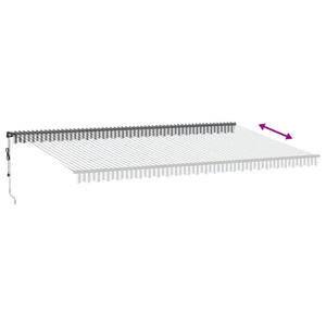 vidaXL Awning Automatic Anthracite and White 600x350 cm