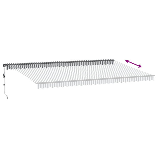 vidaXL Awning Automatic Anthracite and White 600x350 cm