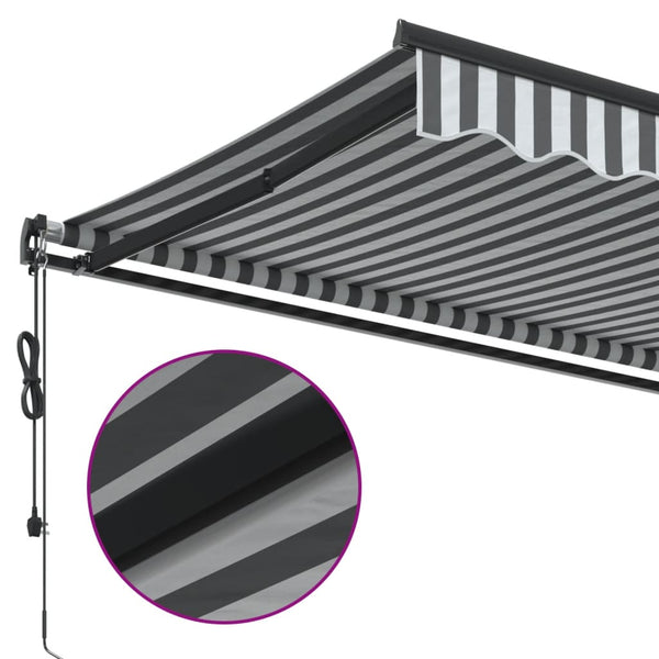 vidaXL Awning Automatic Anthracite and White 600x350 cm