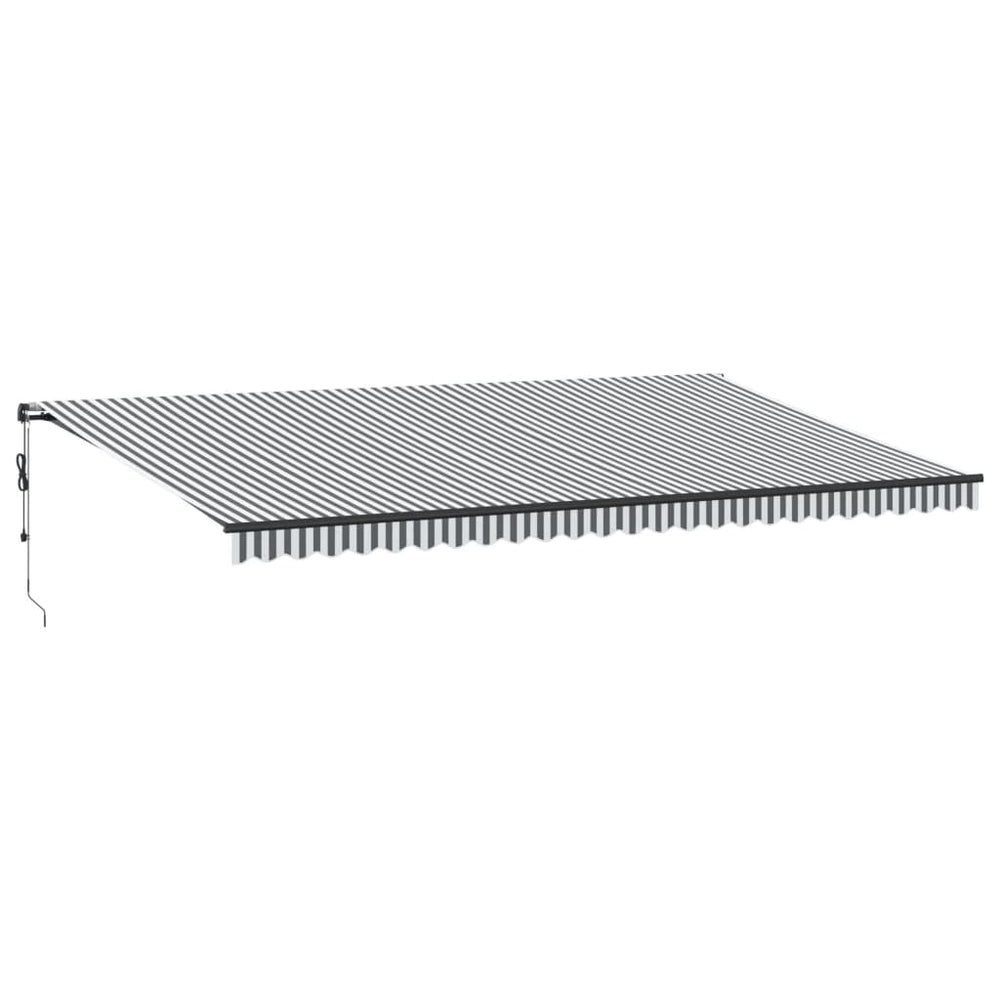 vidaXL Automatic Awning with LEDs Anthracite & White 600x350 cm