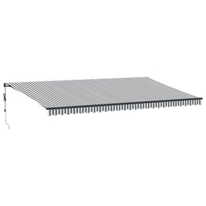 vidaXL Automatic Awning with LEDs Anthracite & White 600x350 cm