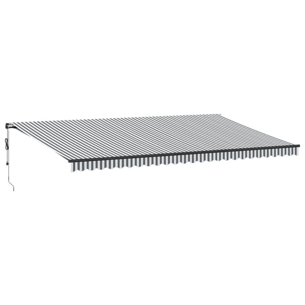 vidaXL Automatic Awning with LEDs Anthracite & White 600x350 cm
