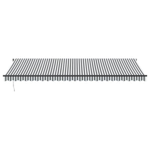 vidaXL Automatic Awning with LEDs Anthracite & White 600x350 cm