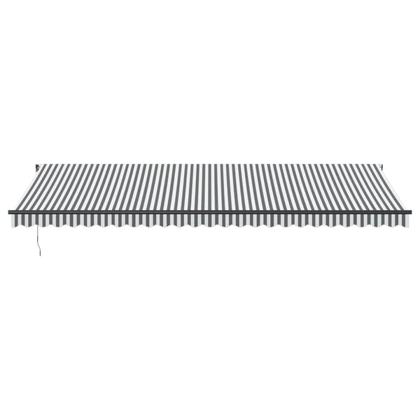 vidaXL Automatic Awning with LEDs Anthracite & White 600x350 cm
