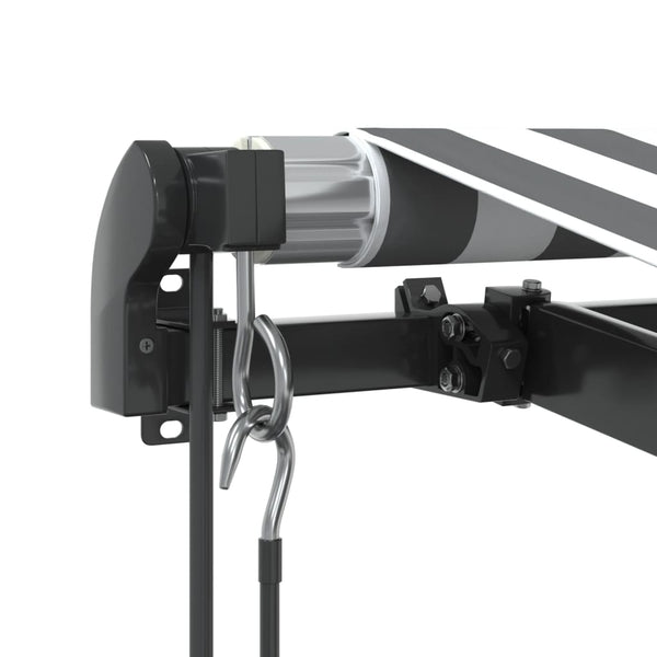 vidaXL Automatic Awning with LEDs Anthracite & White 600x350 cm