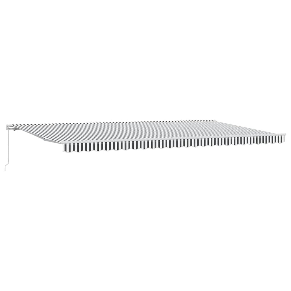 vidaXL Manual Awning Anthracite & White 500x300 cm
