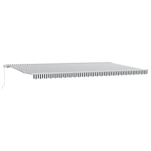 vidaXL Manual Awning Anthracite & White 500x300 cm