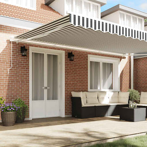 vidaXL Manual Awning Anthracite & White 500x300 cm