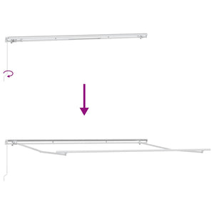 vidaXL Manual Awning Anthracite & White 500x300 cm