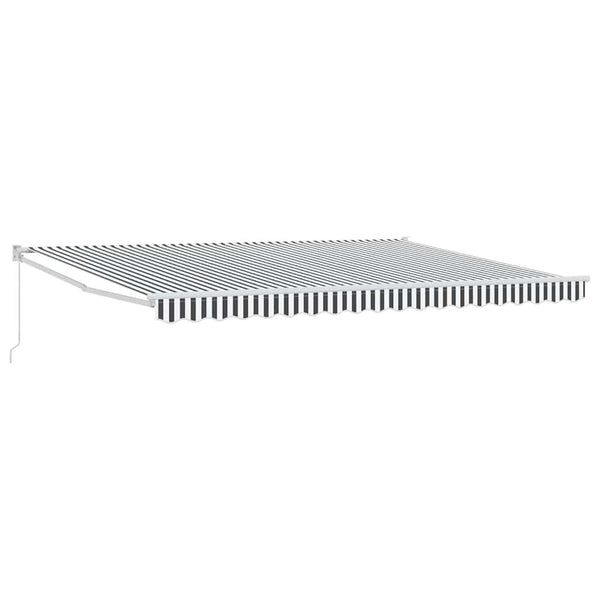 vidaXL Retractable Awning Anthracite and White 4.5x3 m Fabric & Aluminum