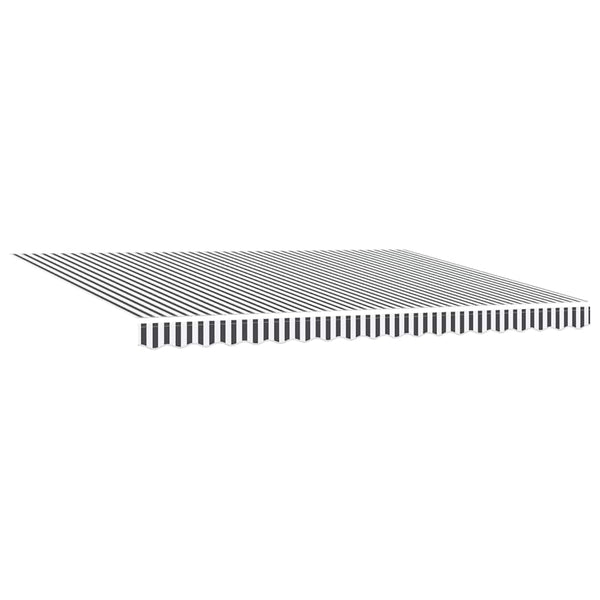 vidaXL Retractable Awning Anthracite and White 4.5x3 m Fabric & Aluminum