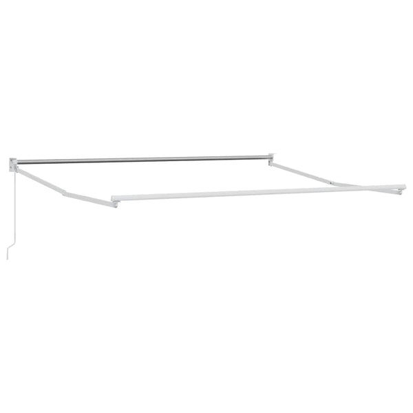 vidaXL Retractable Awning Anthracite and White 4.5x3 m Fabric & Aluminum
