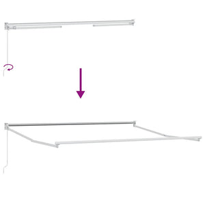 vidaXL Retractable Awning Anthracite and White 4.5x3 m Fabric & Aluminum