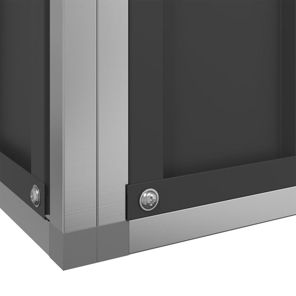 Voliere mit Erweiterung, Stahl, Silber, 911x303x216 cm