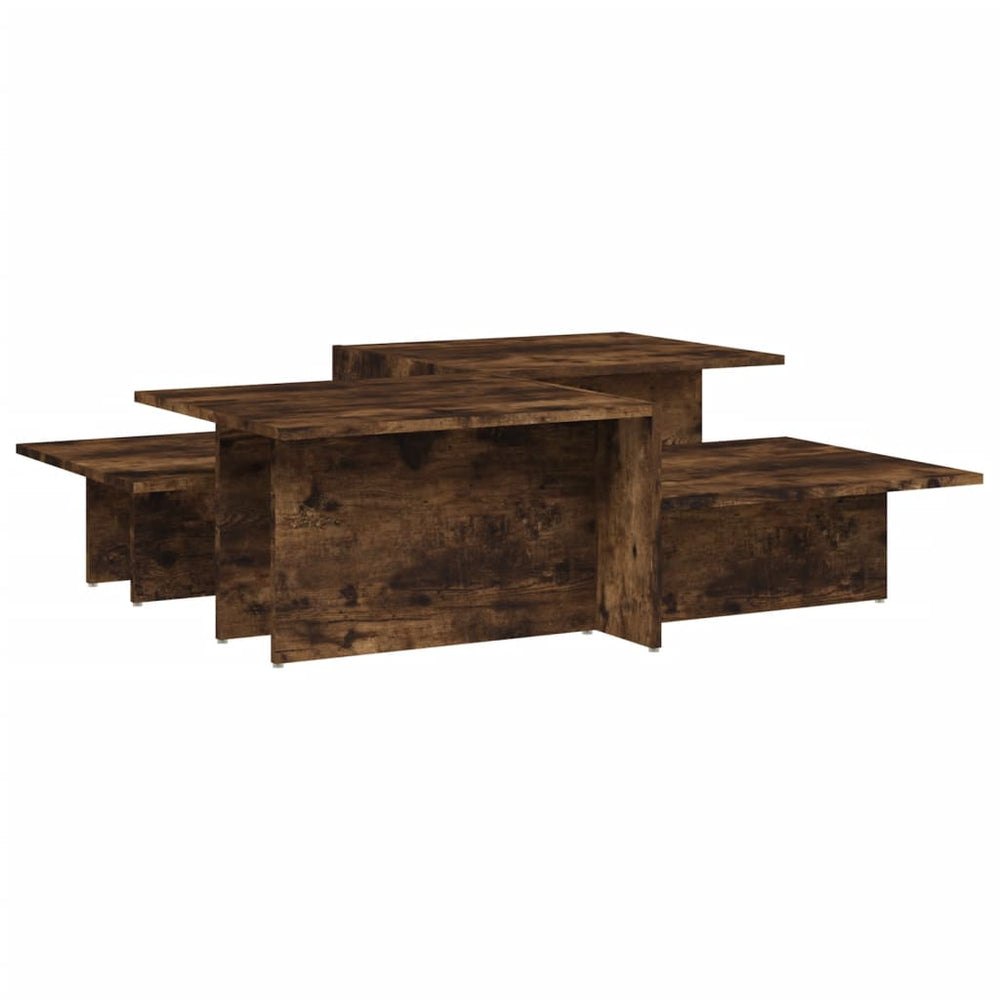 vidaXL Coffee Tables 2 pcs Smoked Oak Engineered Wood