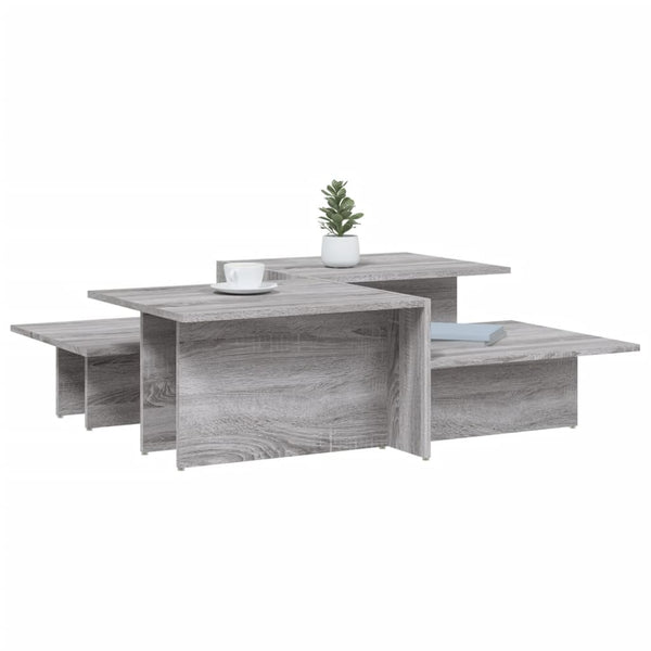 vidaXL Coffee Tables 2 pcs. Grey Sonoma Chipboard