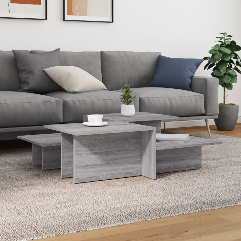 vidaXL Coffee Tables 2 pcs. Grey Sonoma Chipboard