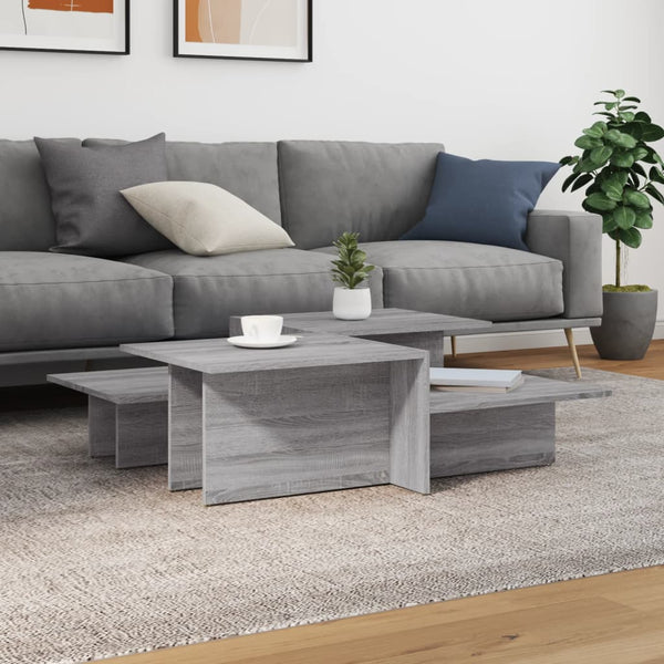 vidaXL Coffee Tables 2 pcs. Grey Sonoma Chipboard
