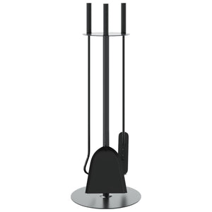 vidaXL 4-piece Fireplace Tool Set 22 x 59 cm Steel